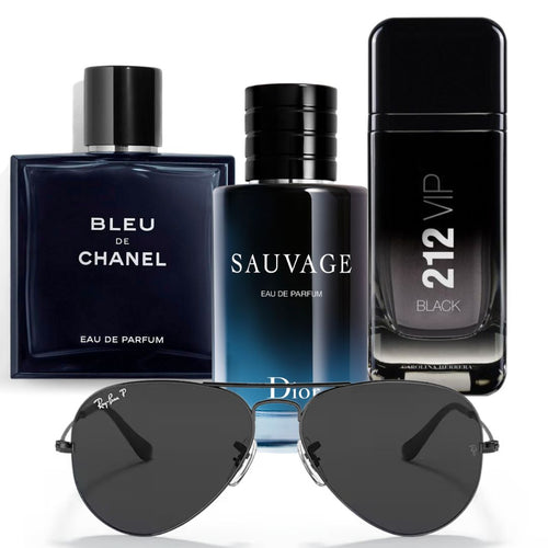SAUVAGE DE DIOR + BLEU DE CHANEL + 212 VIP BLACK