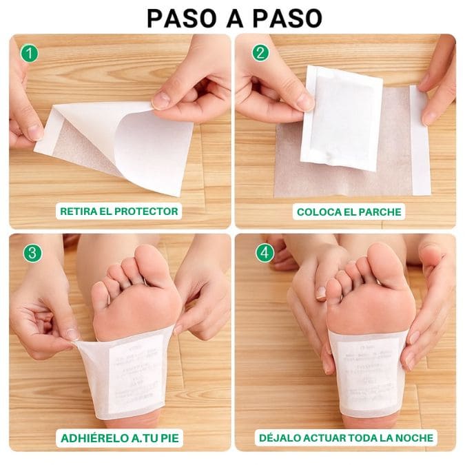 KinoDetox™ Parches para Pies que Limpian Mientras Duermes