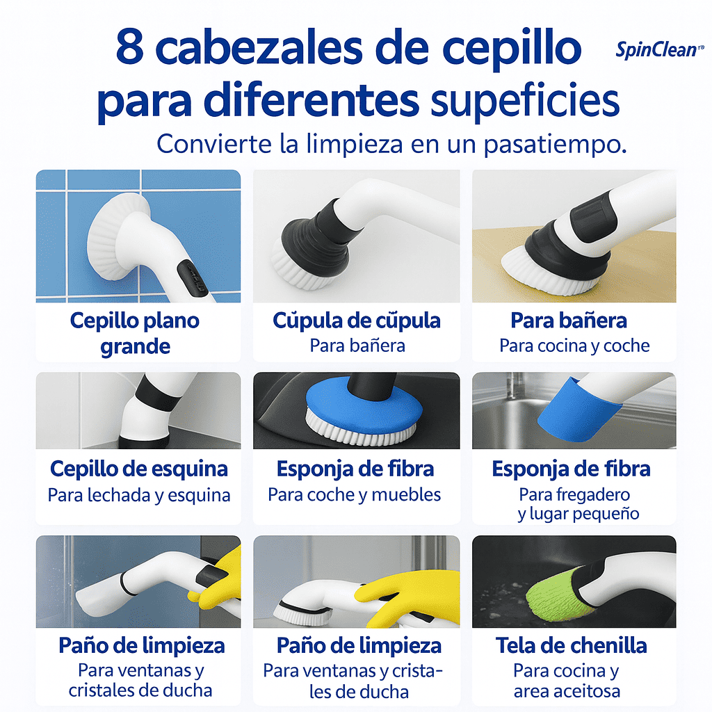 SpinClean™ Cepillo Eléctrico 7 en 1 Multiusos
