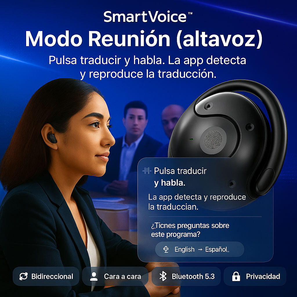 SmartVoice™ Audífonos Traductores Inteligentes