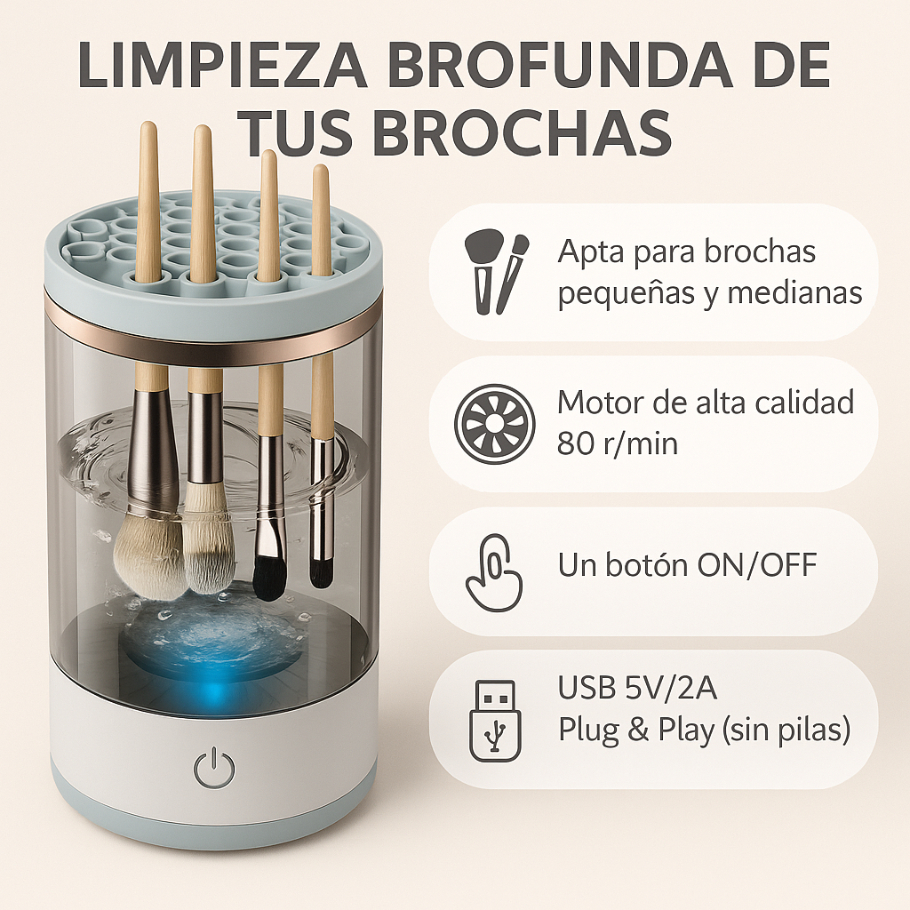 BrushClean Pro™ Limpieza automática de brochas
