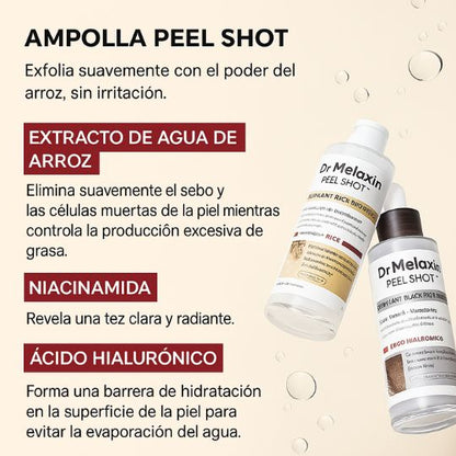 Skinpeel™ Combo de Ampolla exfoliante rejuvenecedora con arroz coreano