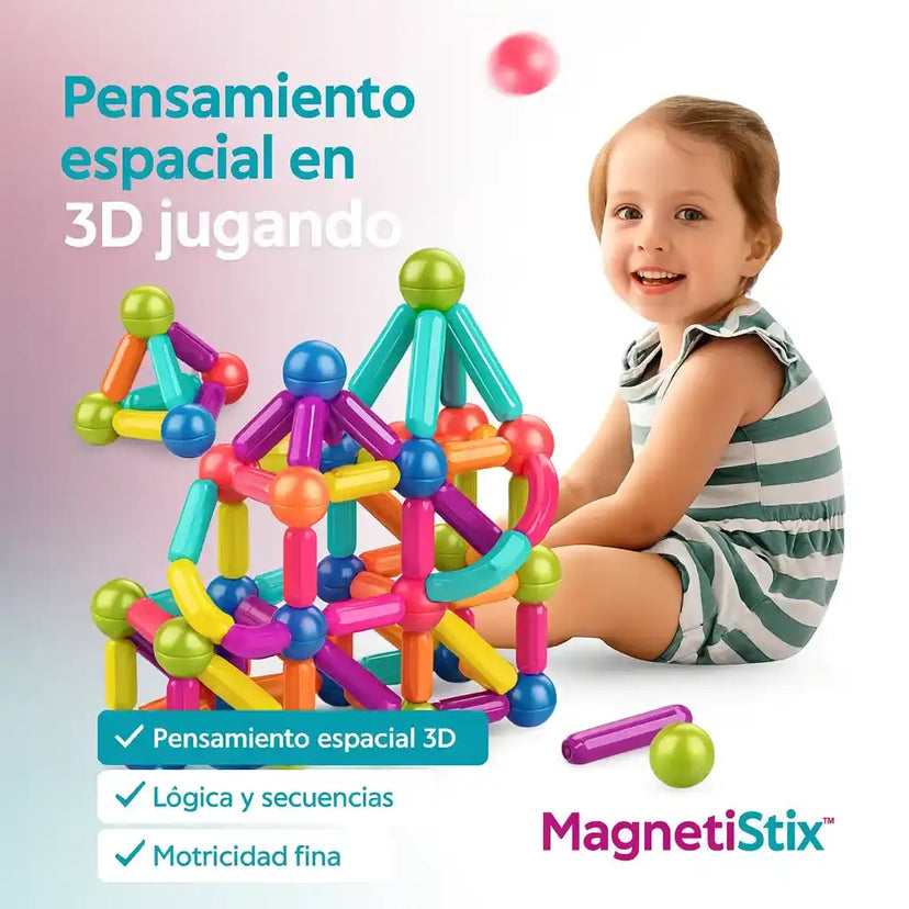 MagnetiStix Juego Magnético Diversión sin Pantallas Método STEAM