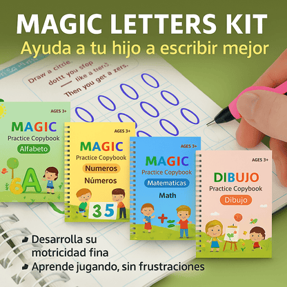 Magic Letters Kit – Set de libros mágicos de caligrafía