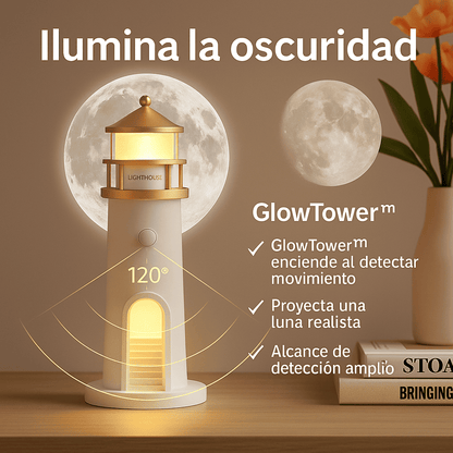 GlowTower™ Lámpara con proyector de luna