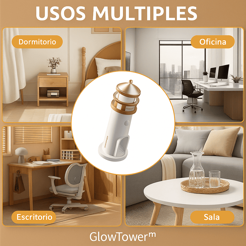 GlowTower™ Lámpara con proyector de luna