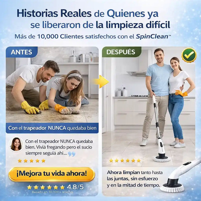 Logra una limpieza profunda sin esfuerzo con SpinClean™