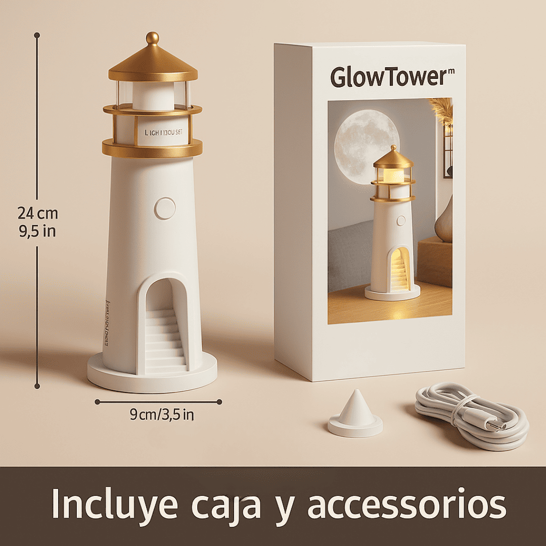 GlowTower™ Lámpara con proyector de luna