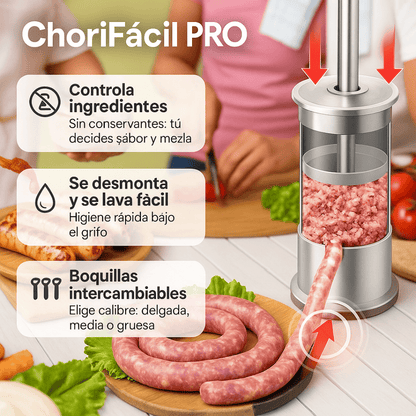 ChoriFácil™ PRO Embutidor De Chorizos