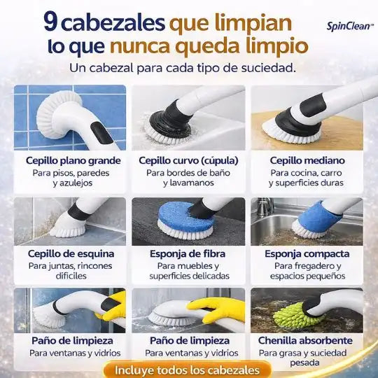 Logra una limpieza profunda sin esfuerzo con SpinClean™