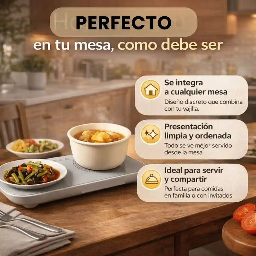 Mantiene tu comida caliente para disfrutarla sin faltas con HotPlate Duo™