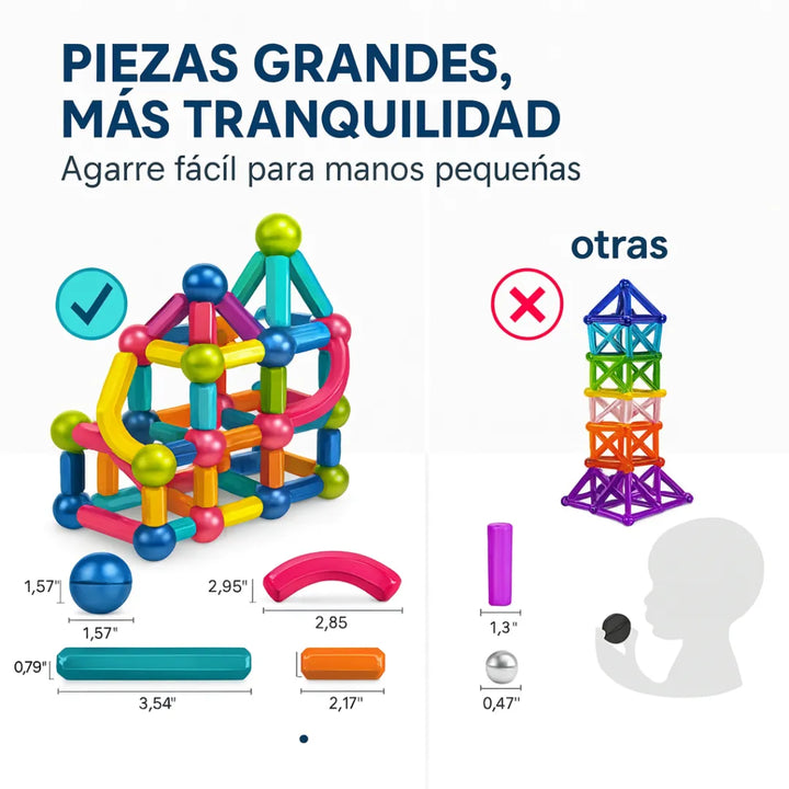 MagnetiStix Juego Magnético Diversión sin Pantallas Método STEAM