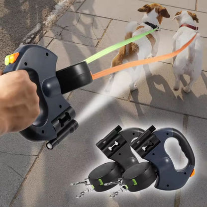 DualWalk™ - Correa Doble Para Perros y con Linterna Integrada