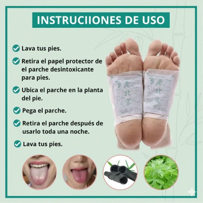 KinoDetox™ Parches para Pies que Limpian Mientras Duermes