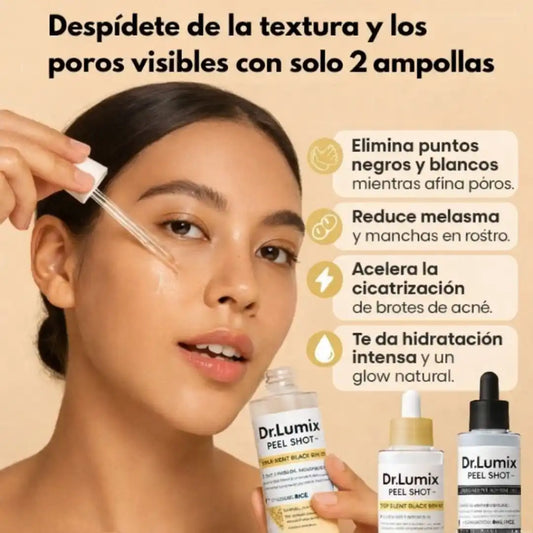 Dr Lumix™ Combo de Ampolla exfoliante rejuvenecedora con arroz coreano