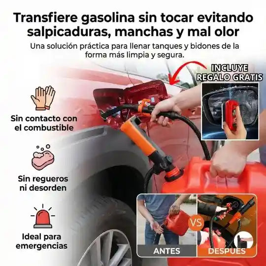 Transfiere gasolina sin líos ni regueros con FlowGo™