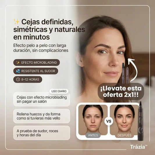 Define tus cejas fácil y rápido con resultado profesional con Trázia™