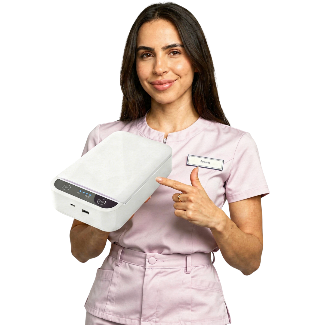 Smiling woman holding softgel